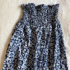 Casual strapless cotton maxi dress from Faherty size XL